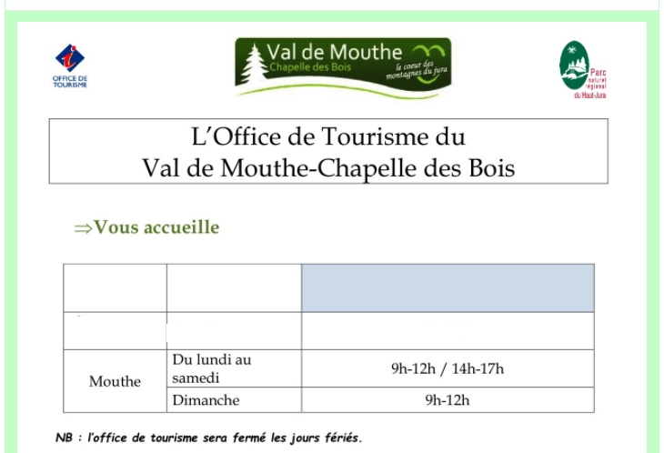 HORAIRE OT 2021